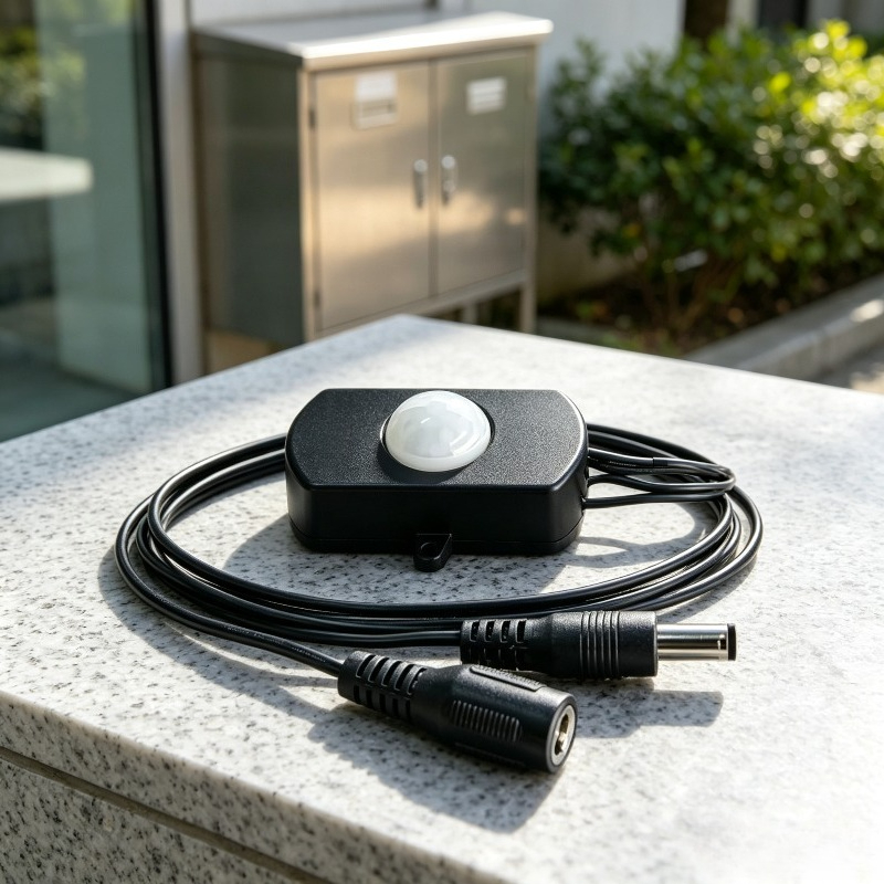 Pir Motion Sensor - Zwarte PIR Bewegingssensor Timer Schakelaar 12V