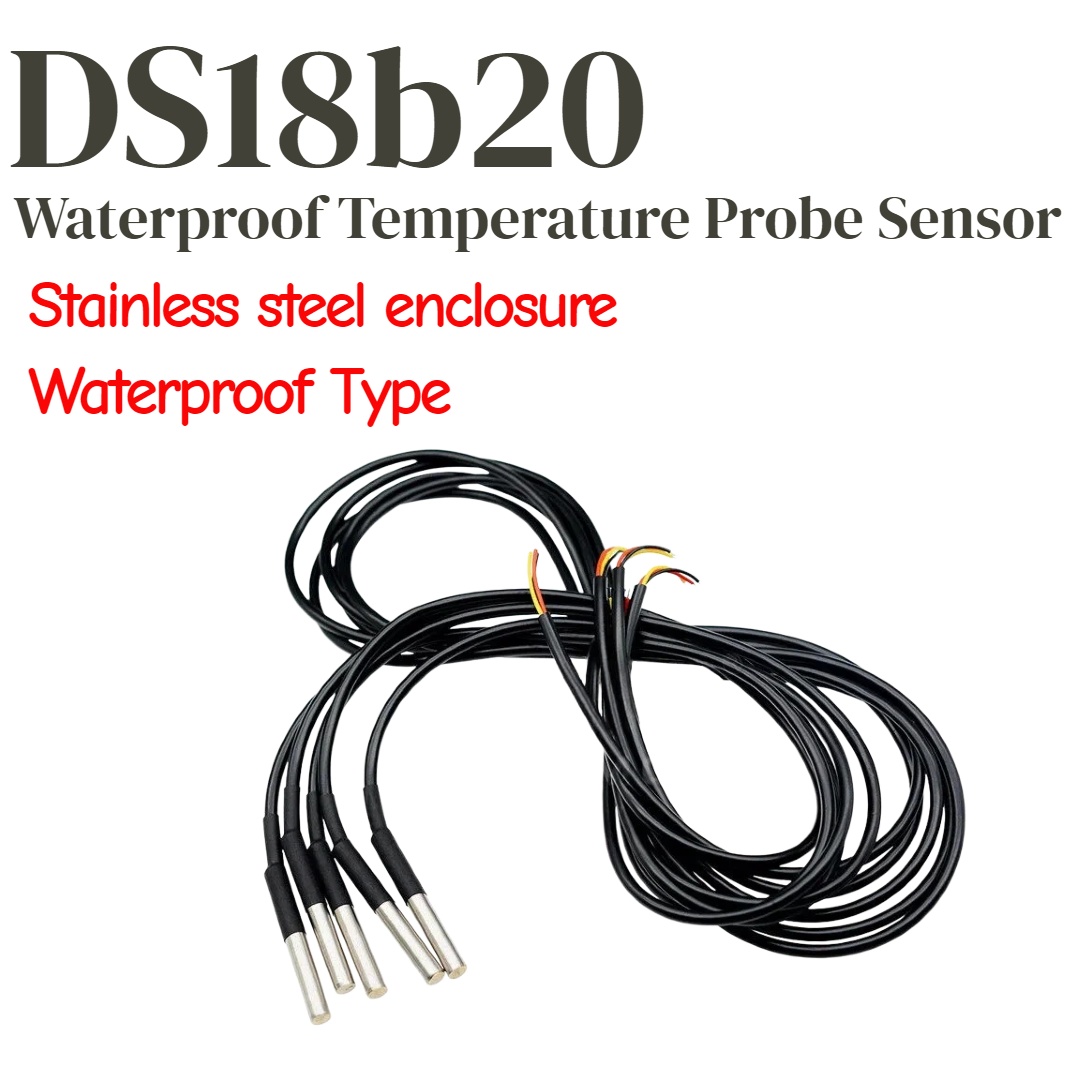 Ds18B20 - 1/5pcs DS18b20 Temperatuursonde Temperatuursensor 1M 2M