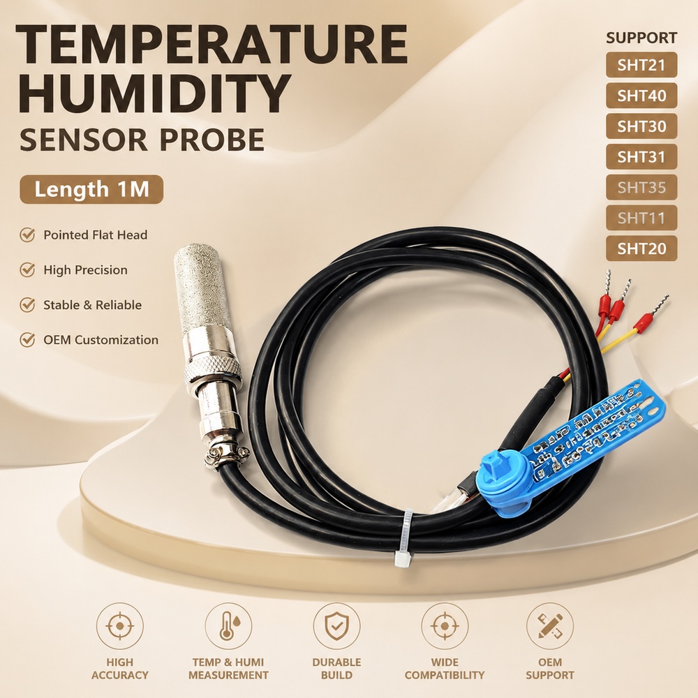 Sht31 - Temperatuur- en vochtigheidssensor, meetkabel, lengte 1