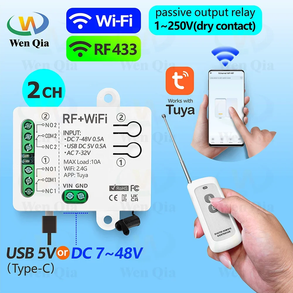 Ir Remote Module - 2CH slimme lichtschakelaar Tuya, WiFi- en