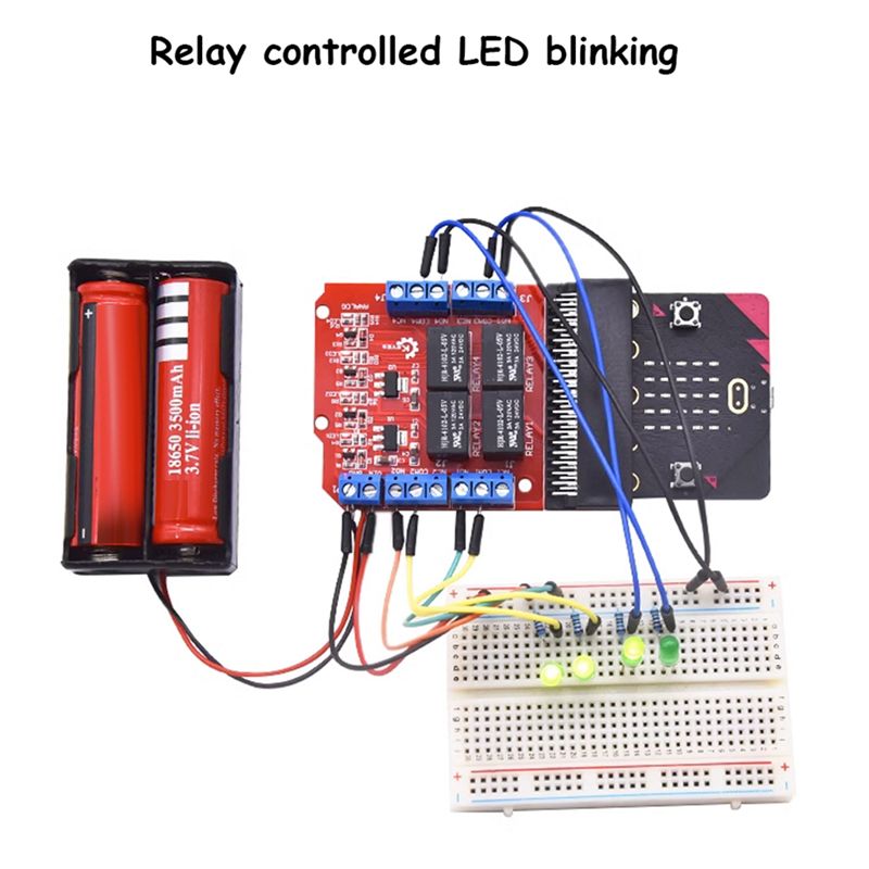 Relay Module 4 Channel - A64I Microbit 4-kanaals relaismodule Shield 5V