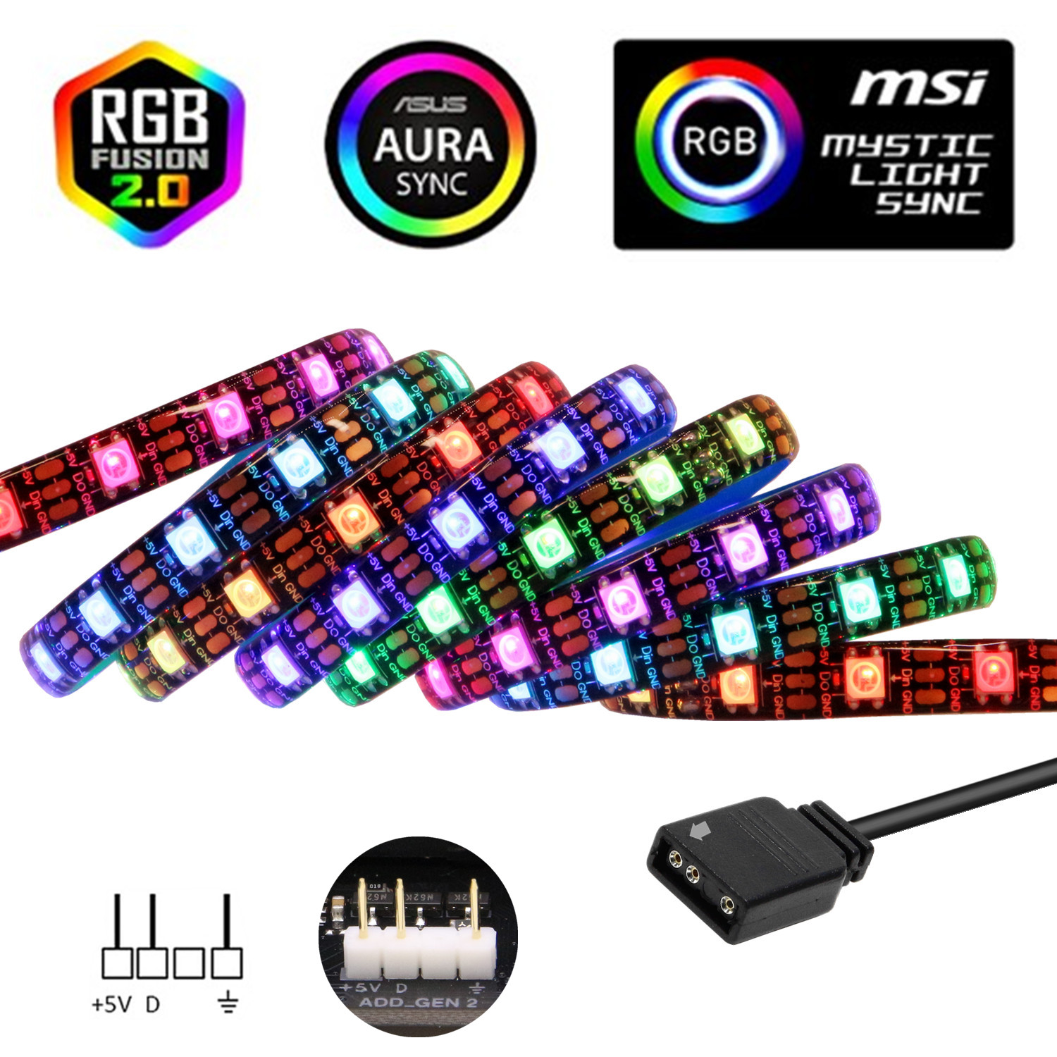 WS2812b ARGB LED Strip 5V 60Le - Ws2812B Strip 5V recensie en prijs
