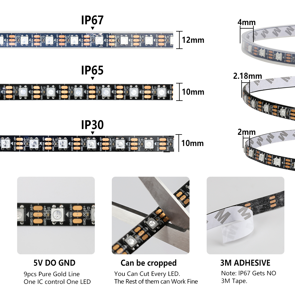 WS2812B Smart Pixel RGBIC Led  - Neopixel recensie en prijs