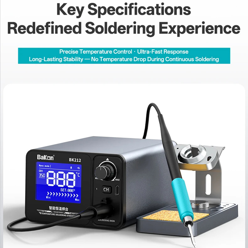 Bakon BK212 Smart Soldeerstati - Soldering Iron Temperature Probe recensie en prijs