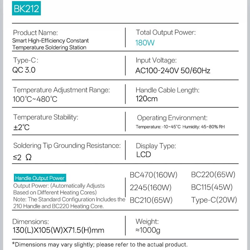 Bakon BK212 Smart Soldeerstati - Soldering Iron Temperature Probe recensie en prijs