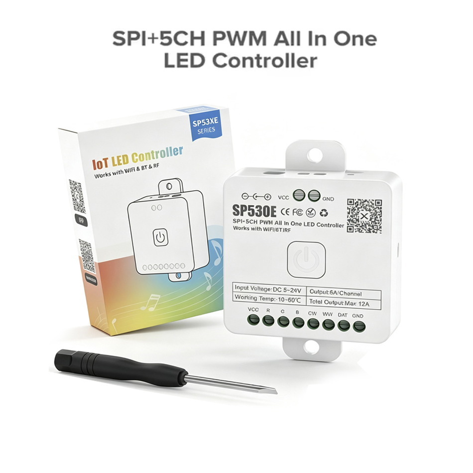 SP530E All-in-One LED-controll - Ws2812B Strip 5V recensie en prijs