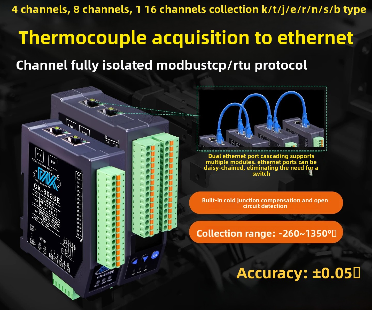 van toepassing op 8CH volledig - Thermocouple Module K Type recensie en prijs
