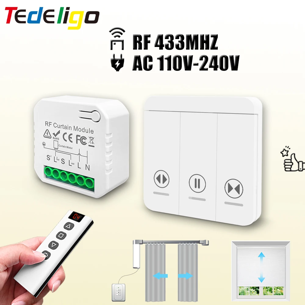 433 Mhz Rf Gordijn Schakelaar  - Ir Remote Module recensie en prijs