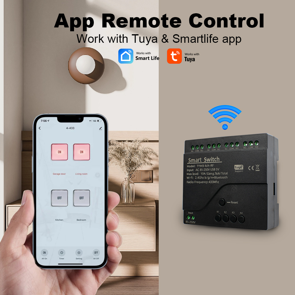 4CH Tuya Smart Wifi Schakelaar - Ir Remote Module recensie en prijs