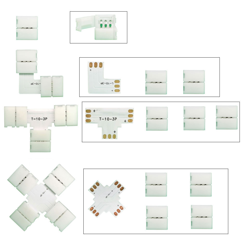 5PCS 10mm L/T/X Vorm Connector - Ws2812B recensie en prijs