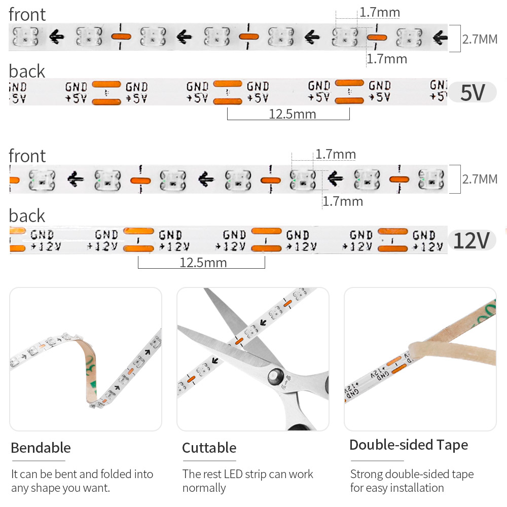 2,7 mm WS2812B LED-strip Ultra - Ws2812B Strip 5V recensie en prijs