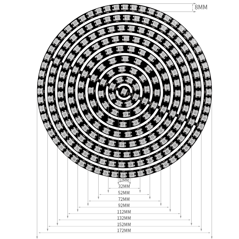 WS2812B RGBIC LED-ring Individ - Neopixel recensie en prijs