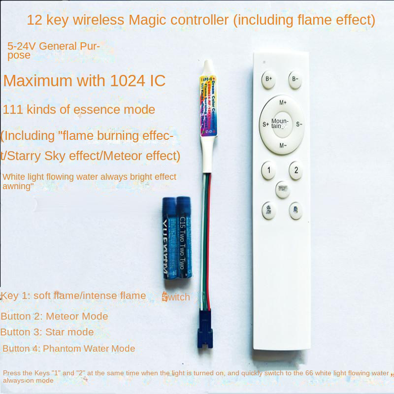 RF 12-key fantasy vlam control - Ws2812B Strip 5V recensie en prijs
