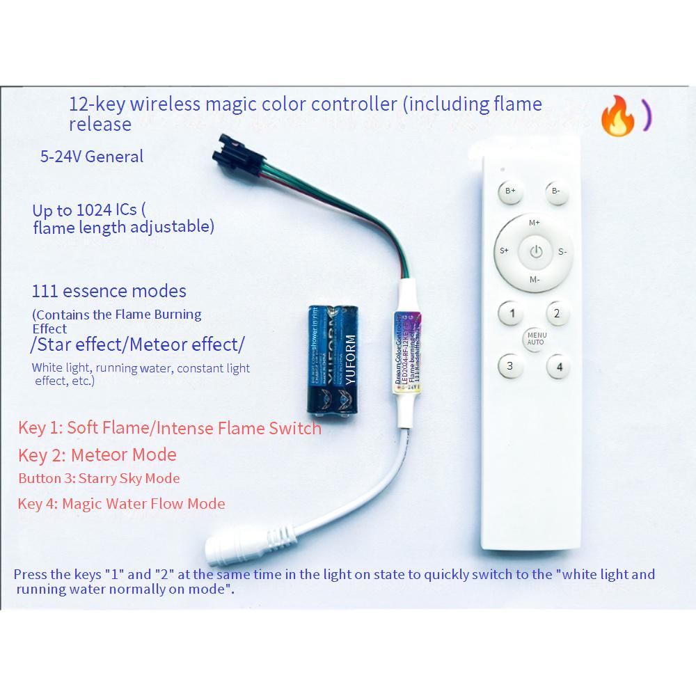 RF 12-key fantasy vlam control - Ws2812B Strip 5V recensie en prijs