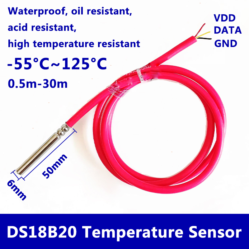 DS18B20 Waterdichte digitale t - Ds18B20 recensie en prijs